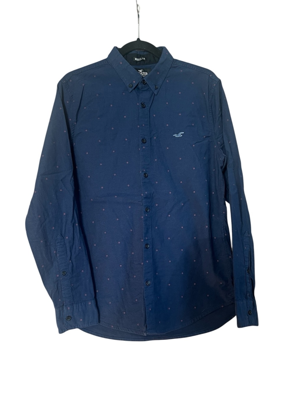 Hollister Men’s Long Sleeve Navy Blue